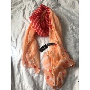 Express stripe print scarf OS